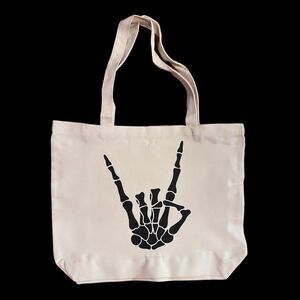 NWT Wool + Pepper Co. Rock Skeleton Hand Tote Bag